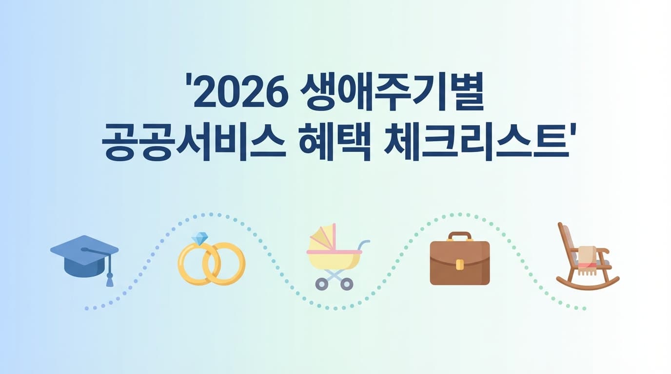 2026 생애주기별 공공서비스 혜택 체크리스트: 청년부터 노후까지