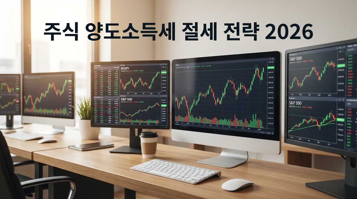 주식 양도소득세 절세 전략 2026 — 대주주·해외주식 세금 아끼는 7가지 방법