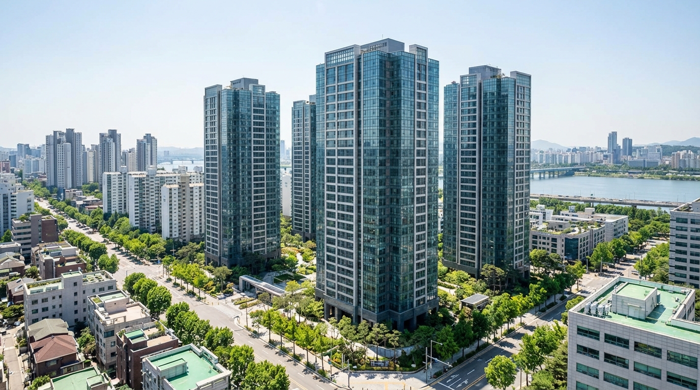 서울 고급 아파트 단지 전경