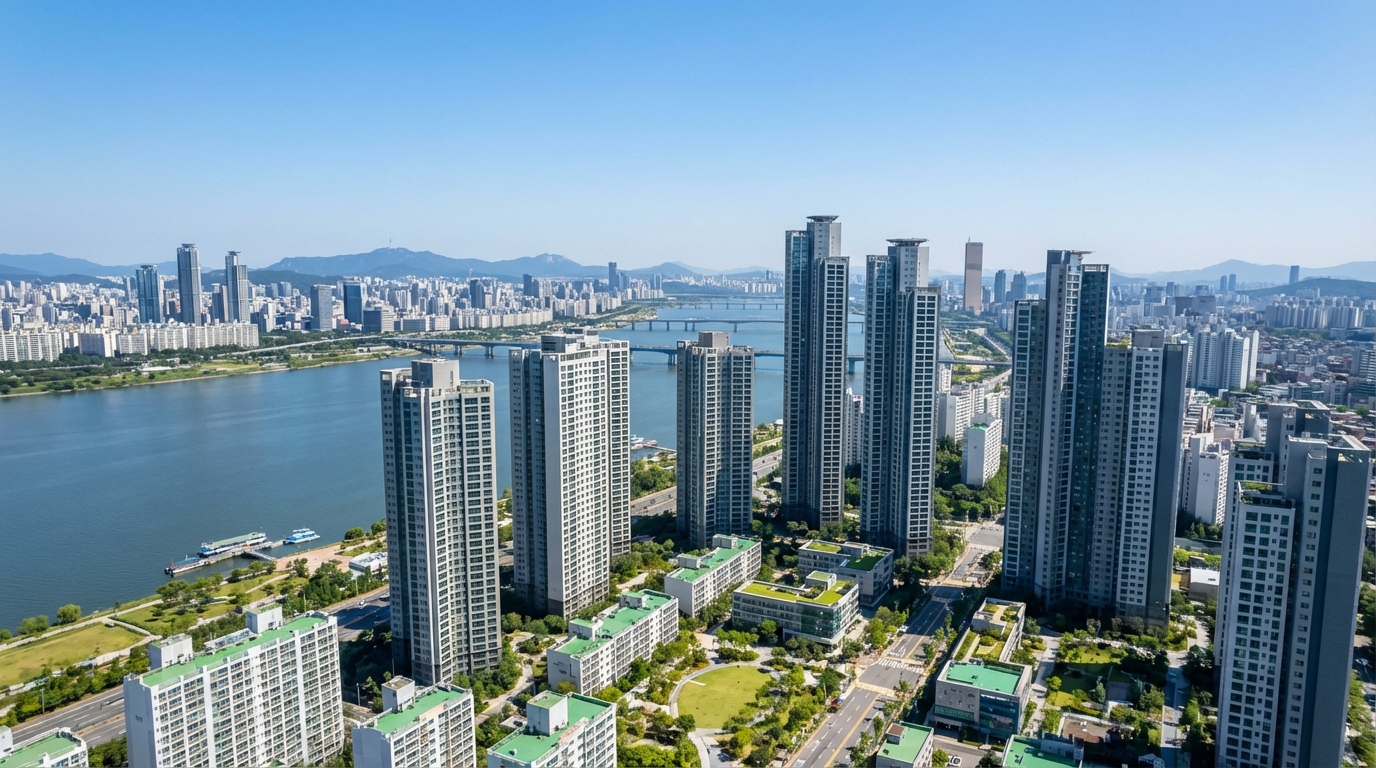 현대적인 아파트 단지 전경