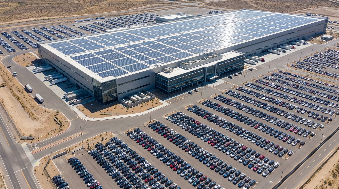 전기차 생산 공장 전경