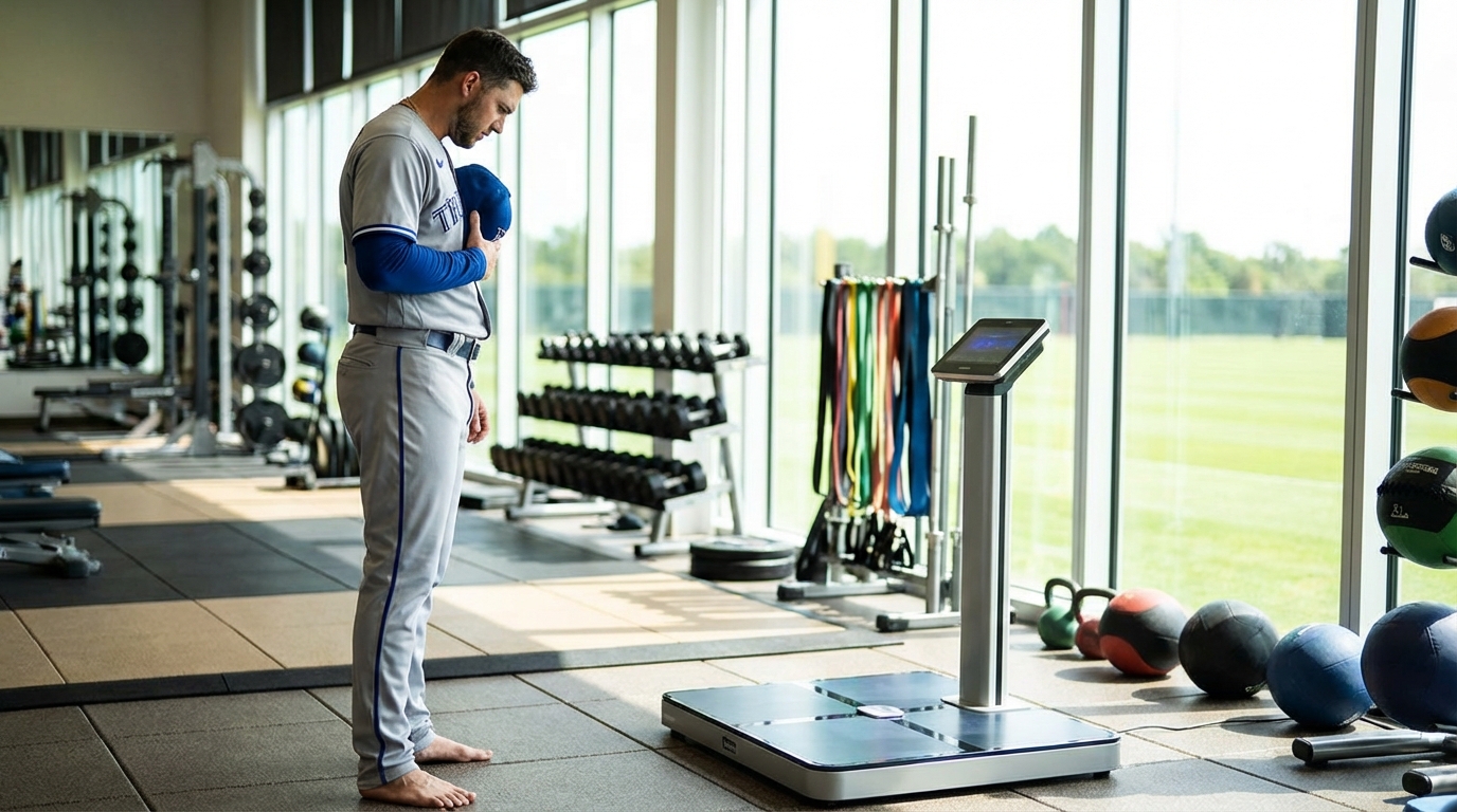 야구 선수의 체력 훈련 모습