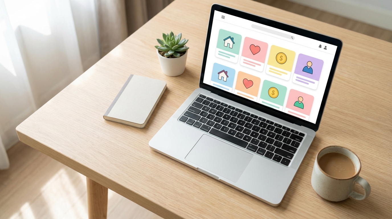 정부 혜택 검색 화면