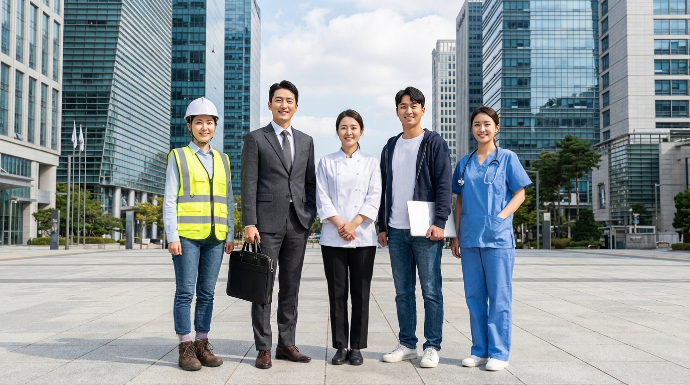 다양한 업종의 직장인들