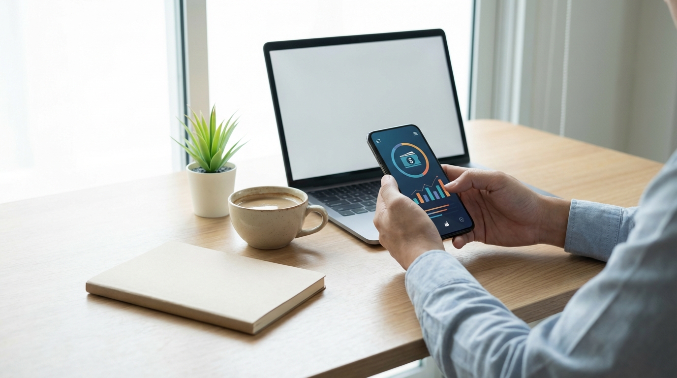 스마트폰으로 주식 계좌를 개설하는 모습